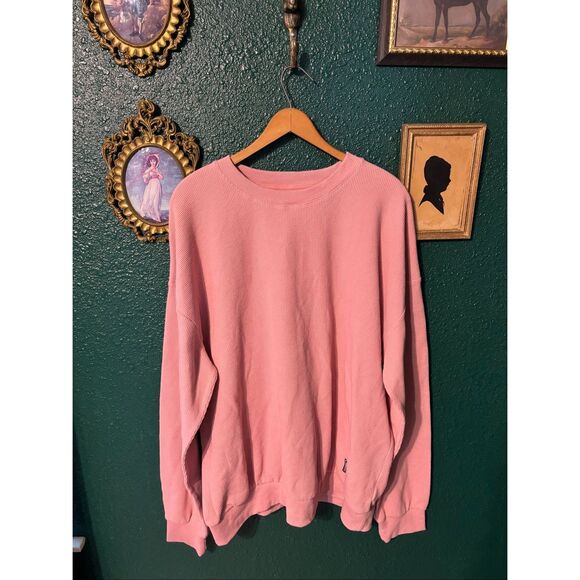 Comfrt Pink Waffle Knit Essential Crewneck Sz 3XL - Picture 1 of 3